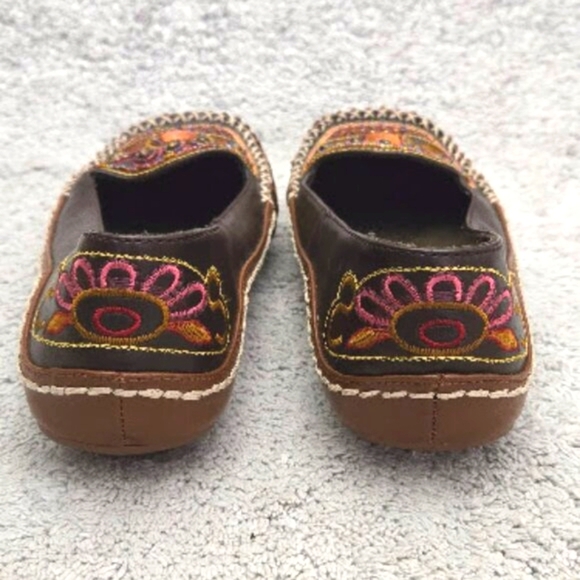 Predictions Brown Beaded  Slip-On Southwestern‎ Moccasin  Bohemian Flats Sz 6 - Picture 4 of 10